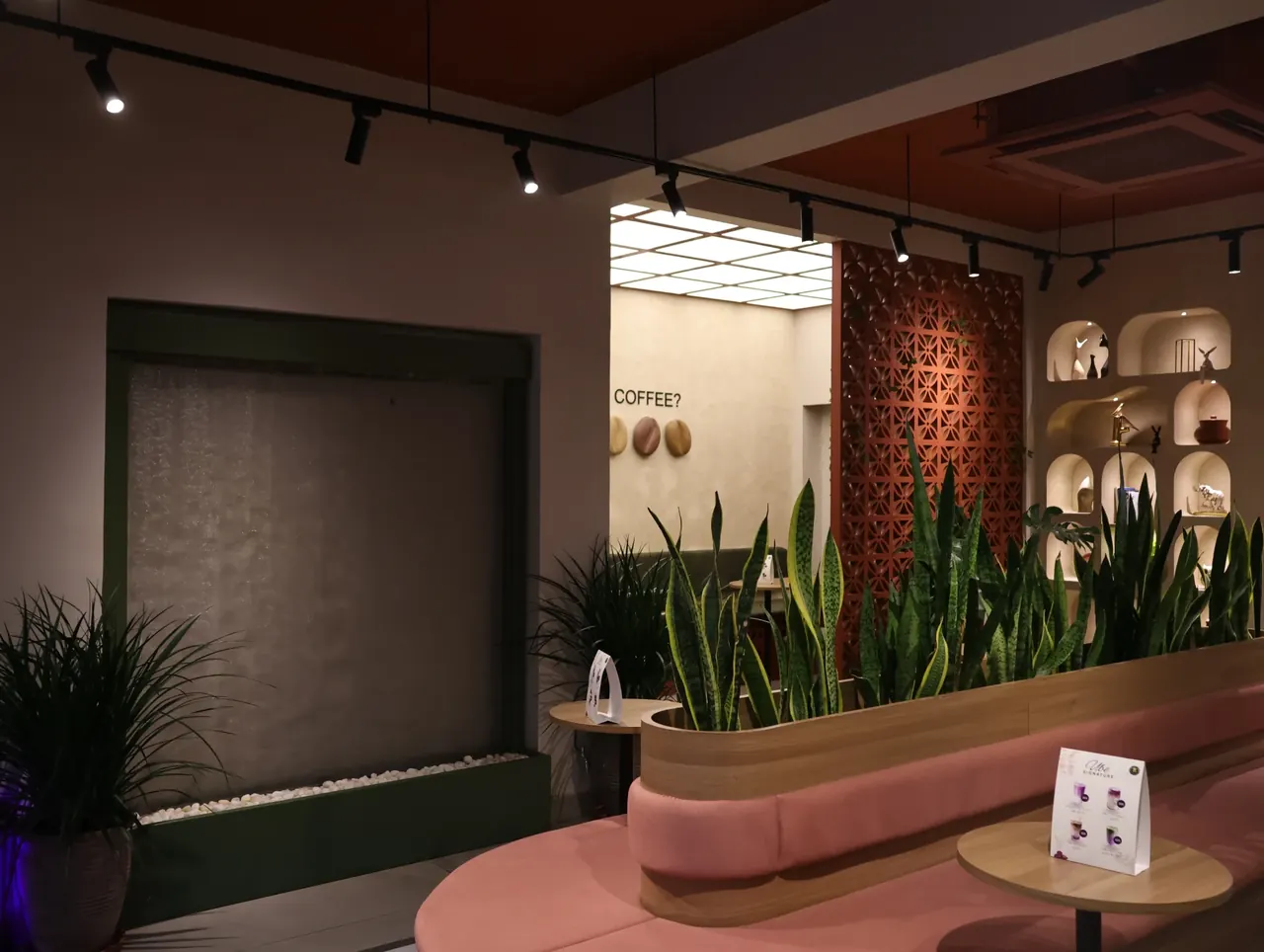 The waterfall room at Kora.Blr Koramangala